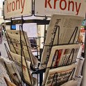 5. Další ukázka vícejazyčnosti místních. Novinový stojan v Brixenu